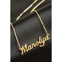 Manolya - 167 - İsimli - Glblseme - Kolye -sarı altın