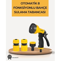 Mey İthalat 8 Modlu Bahçe Sulama Tabancası Seti Bitki Çiçek Araç Temizleme
