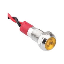 06l-p1 Metal Sinyal Lambası 6mm 12-24v Kablolu Sarı