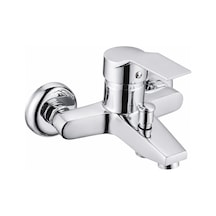 Purvex Home Spektra Banyo Bataryası Duvara Montaj Aç Kapa Krom Pirinç Musluk Fonksiyonel Yönlendiricili Duş Batarya Seti Lüks Modern Tasarım