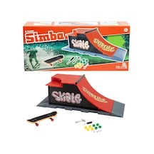 Simba, 103304653, Parmak Kaykayı Extreme Rampa Oyun Alanı, Özel Motifli Kaykay, 8 Yedek Tekerlek, Aksesuarlı Açık Bej