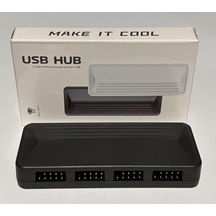 Tr Usb Hub, Çok Portlu Bağlantı Genişletici, Siyah, Kompakt Tasarım
