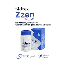 Sidrex Zzen Passiflora Valerian ve Sarı Kantaron İçeren Takviye Edici Gıda 60 Kapsül