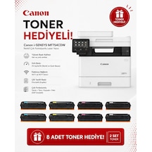 Canon İ-sensys Mf754cdw Wıfı Çok Fonksiyonlu Lazer Yazıcı + 2 Takım Toner 8 Adet