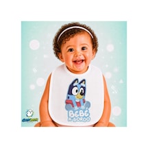Bluey Keten Bebek Mama Önlüğü Yumuşak - Emici - Yıkanabilir - Özel Tasarım P025 Çok Renkli