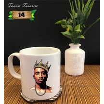 Tupac Shakur Rap - Porselen Kupa Beyaz