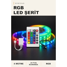 Onerous 4 M Rgb Led Şerit, 24 Tuş Kumandalı Onr-952269893