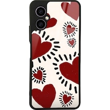 Omix X3 Brush Heart Tasarımlı Glossy Telefon Kılıfı Çok Renkli