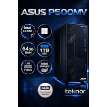 Teknor Asus Expertcenter P500mv Intel Core 7 240h 64 Gb 1 Tb Ssd Wın 11 Pro Masaüstü Bilgisayar & Teknor Usb Bellek