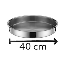 Paslanmaz Çelik Fırın Tepsisi 40 Cm Gümüş