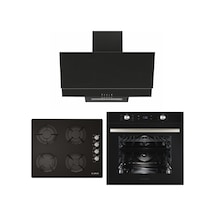 Alveus Baker AF870 - A10 - AD07 Siyah Ankastre Set