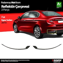 S-dizayn Fiat Egea Sd Arka Reflektör Çerçevesi 2 Prç. 2015 Üzeri Mat Krom