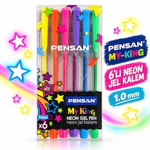 6lı Neon Jel Kalem Pensan Çok Renkli