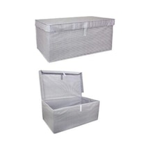 Neptün Life Hurç Saklama Kutusu 3 Adet Kapaklı Çok Amaçlı Organizer Mega 60 X 40 X 30 Cm Gri