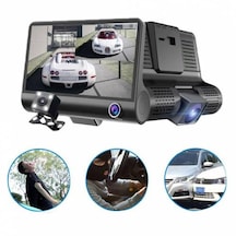 Araç İçi Güvenlik Kamerası Fhd 4"Ekran 1080P/ 3 Lü Kayıt