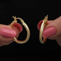 Gümüş Gold 3 Mm Burgu Şarnel Küpe Çok Renkli 47674177