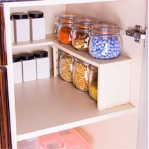 Mutfak Dolabı Düzenleyici-2 Adet-dresser Organizer Krem