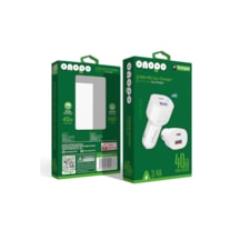3.4a Type-c Ve Usb Girişli Led Işıklı Hızlı Araç Şarjı 40w - A7