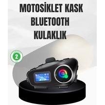 Lcd Ekranlı Bluetooth Kask Kulaklığı Fm Radyo Ve Sd Kart Girişli 22849648