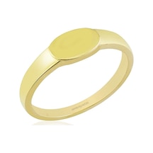 Şövalye Altın Yüzük Oval Tasarım 14K 377236836
