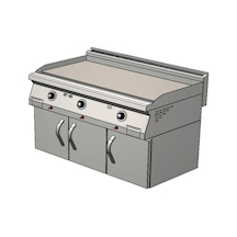 Karacasan Endüstriyel 900 Seri 120 Cm Dolaplı Doğalgazlı Düz Pleyt Izgara Krcs.eızdpg.1290