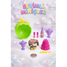 Sevimli Minişler Işıklı Elma Yuvalı Pet Shop Oyun Seti Kaleme Takılabilir Köpek Figürlü Ve Aksesuarlı Çocuk Oyuncağı