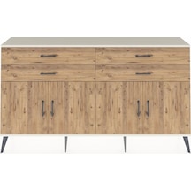 Arges Konsol 2 Raflı 4 Çekmeceli 8 Kapaklı 176x30x99 Aytaşı-çam Atlas Çam/atlas Çam - Aytası