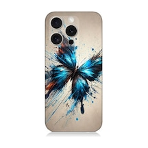 Apple iPhone 16 Pro Uyumlu Parçalanan Renkli Kelebek Desenli Silikon Kılıf Çok Renkli