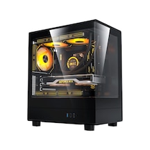 Aıgo Darkflash Db330m Usb3.0 4x12cm Fan Temperlı Cam Sıyah Matx Oyuncu Kasası
