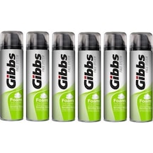 GİBBS Tıraş KÖPÜĞÜ SENSİTİVE 200ML x 6 ADET