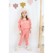 Miababy Cozy Nakış Baskılı 3lü Takım Somon