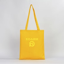Khabib Logo Sarı Gabardin Bez Çanta