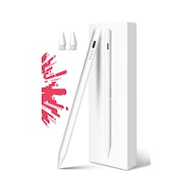 Novstrap Apple Uyumlu iPad  Mini 5/6 Nesil İle Dokunmatik Tablet Kalemi Dz900 Gen3 Stylus Pencil Avuç İçi Reddi 2 Adet Yedek Uç