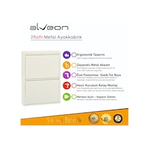 Alv-10002 Alveon Metal Ayakkabılık Beyaz