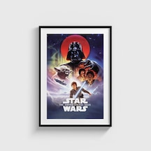 Star Wars: The Empire Strikes Back 1980 Film Posteri Tablo Çerçeveli Poster Duvar Dekorasyonu Siyah Çerçeveli Tablo Siyah Çerçeveli Tablo Dn11d350sıyah