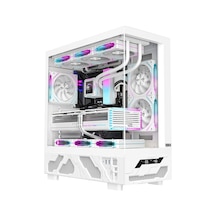 Dragos Basalt Pro V2 Beyaz Temperature 6x Argb Fan 600w 80+ Matx Bilgisayar Kasası