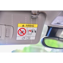 2 Adet Kare Boyut Airbag Uyarı Etiketi Stickeri