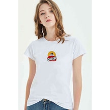 Grease Rock Baskılı Beyaz Kadın Tshirt