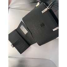 Just Polo Kadın Ayarlanabilir Askılı El Ve Omuz Çantası Ve Cüzdan Kombini Ozt4019-ozt1001 Siyah