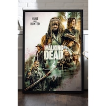 The Walking Dead Siyah Ahşap Çerçeveli Poster, Dizi Duvar Tablosu