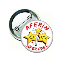 Aferin Süper Ödev Yaka Rozeti 20 Adet Çok Renkli