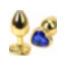 Red Fox Çelik Gold Kalp Mücevherli Anal Plug Küçük Boy