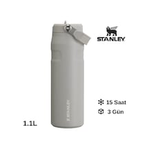 Stanley The Iceflow Flip Straw Pipetli Termos Bardak 1.1 Lt Matara Gri