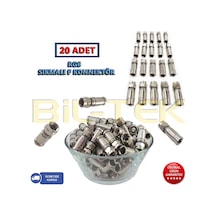 Rg6 Sıkmalı F Konnektör - 20 Adet