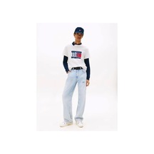 Tommy Hilfiger Tjm Slim Rwb Bayrak Desenli Erkek T-shirt Dm0dm21977ybh-10367 Ancient White