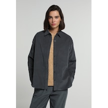 Colin's Colins Boyfriend Fit Shirt Neck Düz Kadın Yeşil Uzun Kol Gömlek Cl1081489 Q1.v1 Pgr