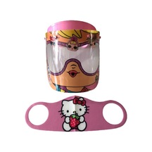 Gürbey Lol Bebek Baskılı Çocuk Siperlik + Hello Kitty Desenli Çocuk Maske