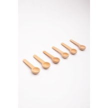 Emaylab Ahşap Bambu Mini Ölçek Baharat Kaşığı 6 Lı Set 7 Cm