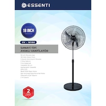 Essenti Ev-18100 Sanayi Tipi Ayaklı Vantilatör