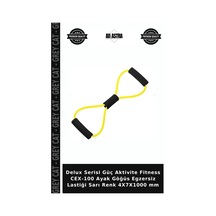 Delux Serisi Güç Aktivite Fitness Cex-100 Ayak Göğüs Egzersiz Lastiği Sarı Renk 4x7x1000 Mm